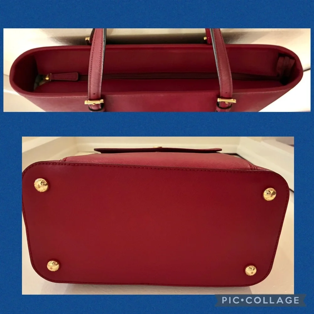 Michael Kors Jet Set Saffiano Leather Pocket Tote